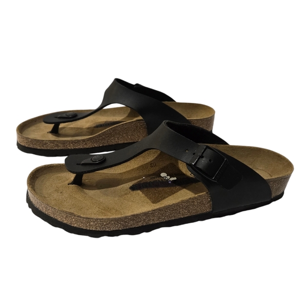 Birkenstock Gizeh Men's Black Buckle Sandals 9 - Picture 2 of 15